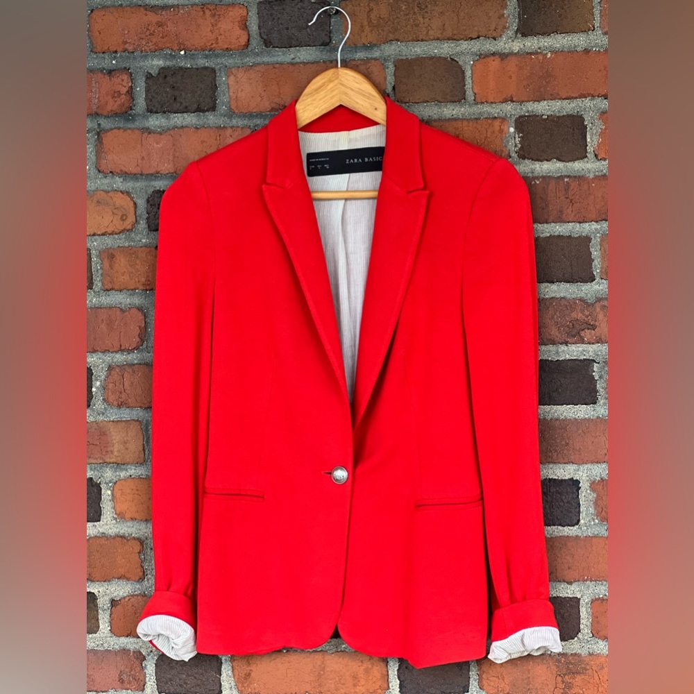 Vibrant Red Zara Jacket, Like New